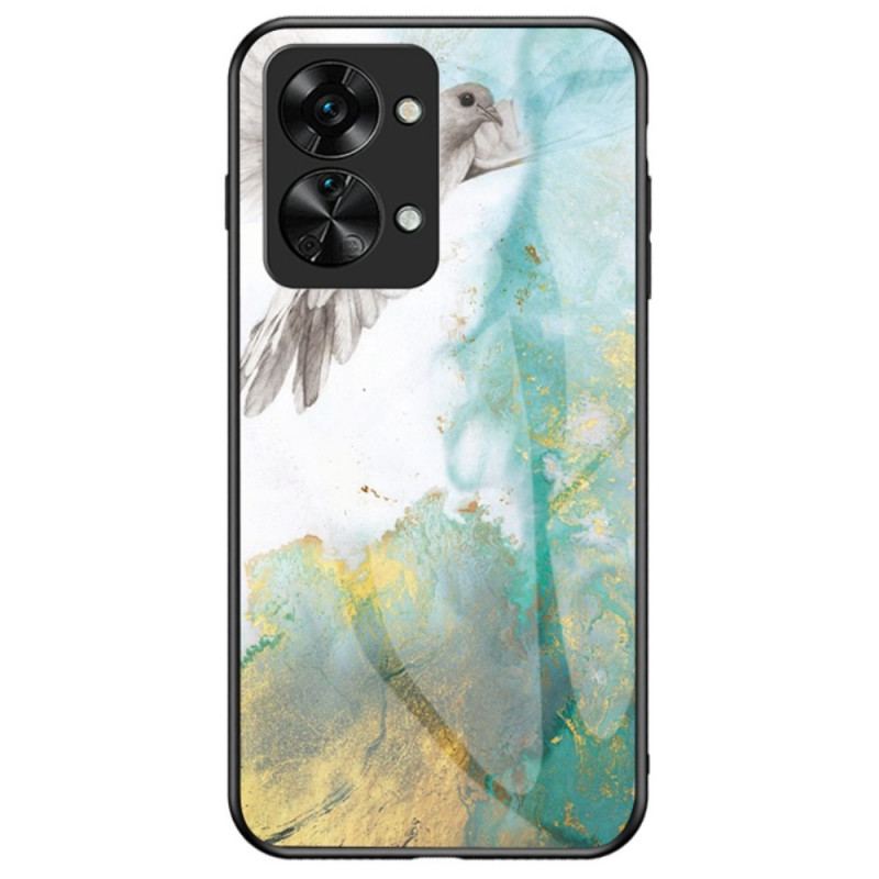 Capa Para OnePlus Nord 2T 5G Vidro Temperado De Mármore