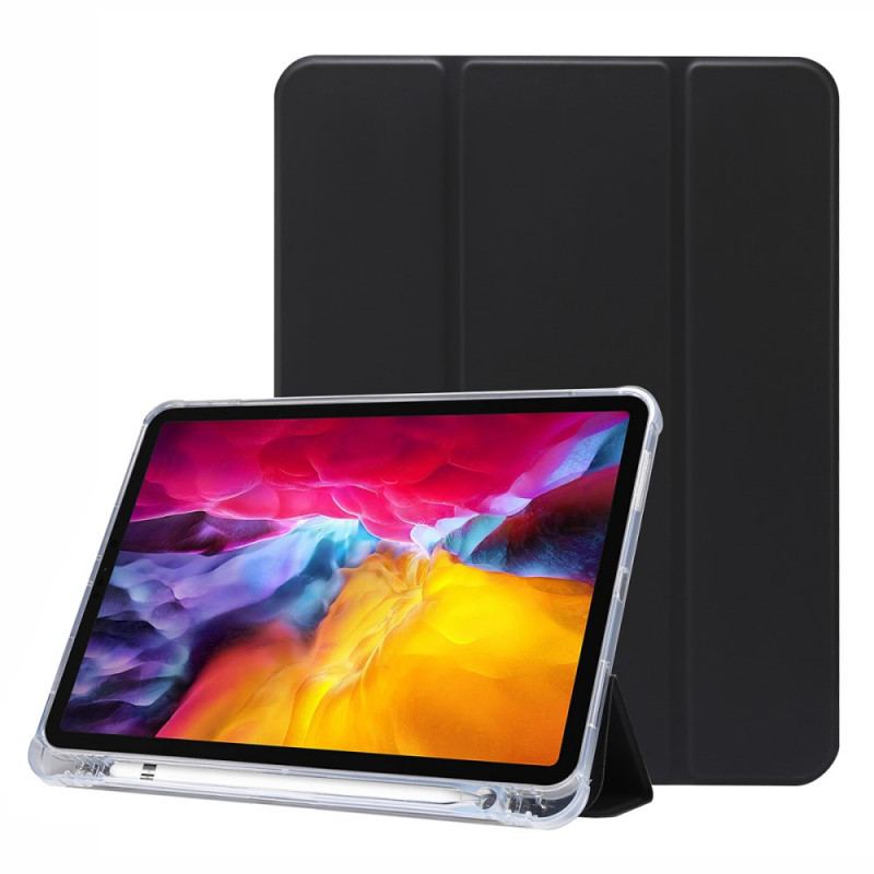 Capa De Celular Para iPad Pro 11" (2021) Couro Falso E Costas Transparentes