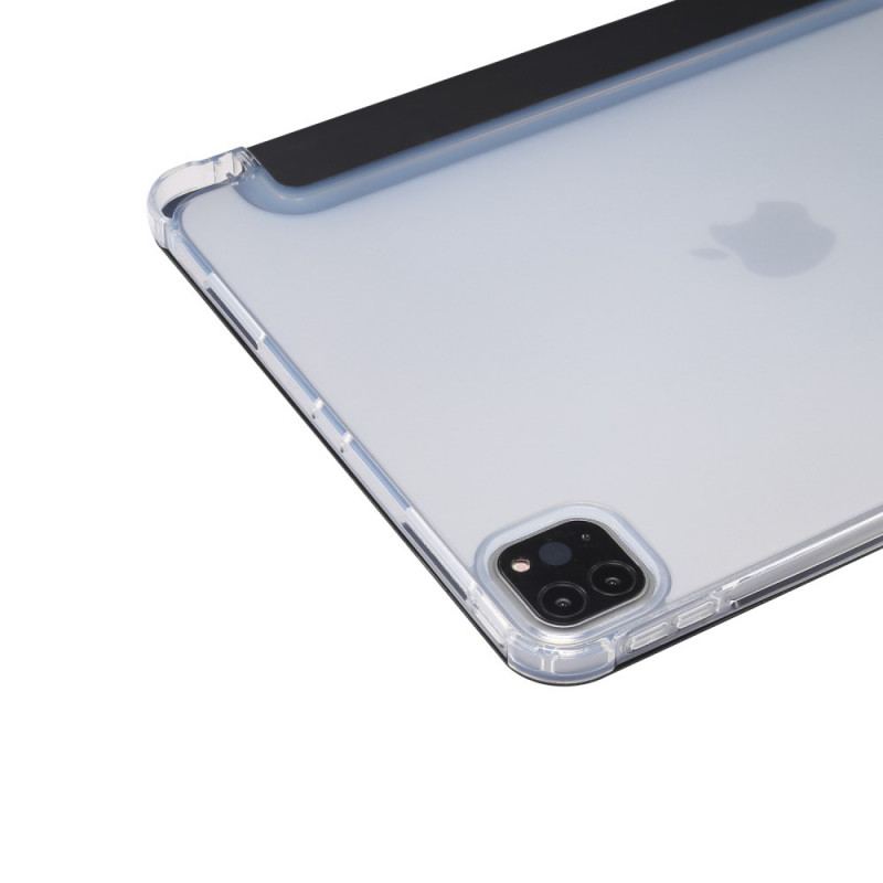 Capa De Celular Para iPad Pro 11" (2021) Couro Falso E Costas Transparentes