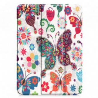 Capa De Celular Para iPad Pro 11" (2021) Porta Caneta Flor Vintage