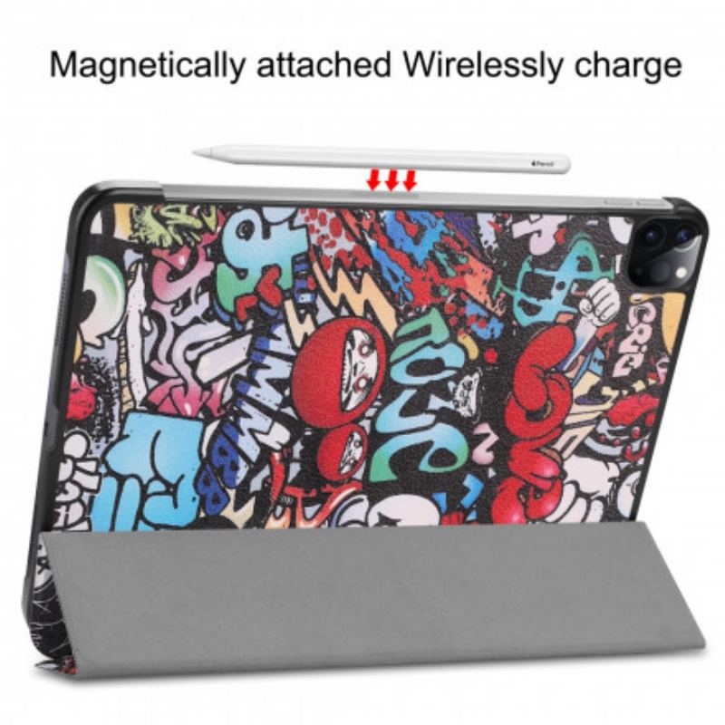 Capa De Celular Para iPad Pro 11" (2021) Porta Caneta Graffiti