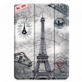 Capa De Celular Para iPad Pro 11" (2021) Suporte Para Caneta Torre Eiffel