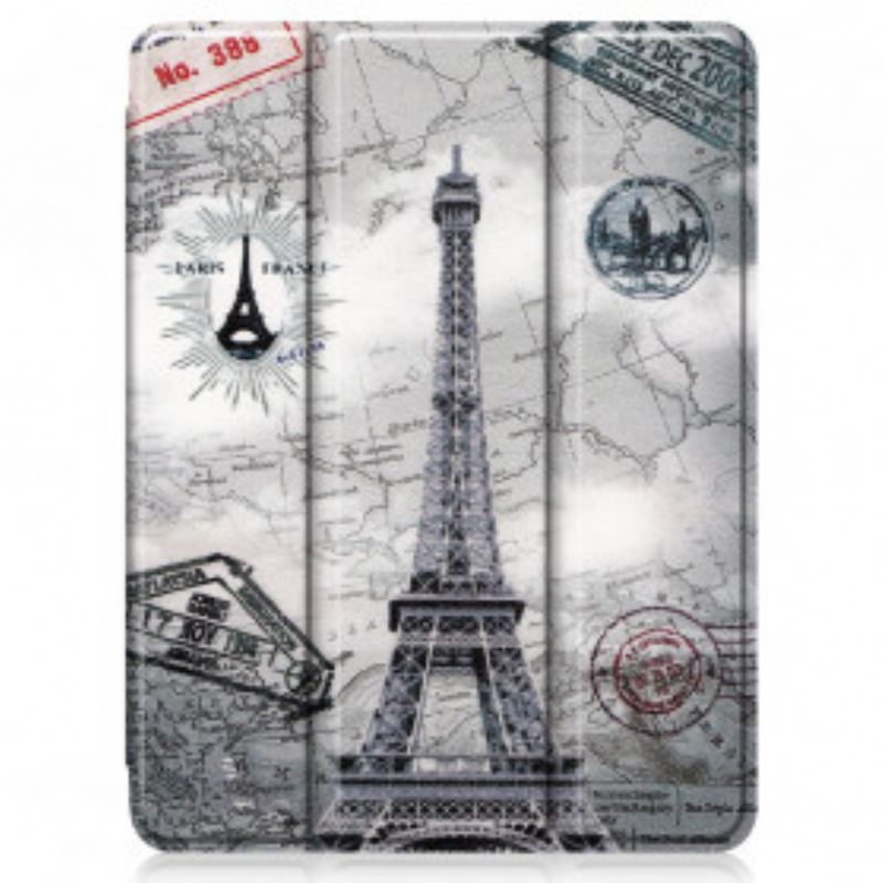 Capa De Celular Para iPad Pro 11" (2021) Suporte Para Caneta Torre Eiffel