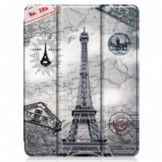 Capa De Celular Para iPad Pro 11" (2021) Suporte Para Caneta Torre Eiffel