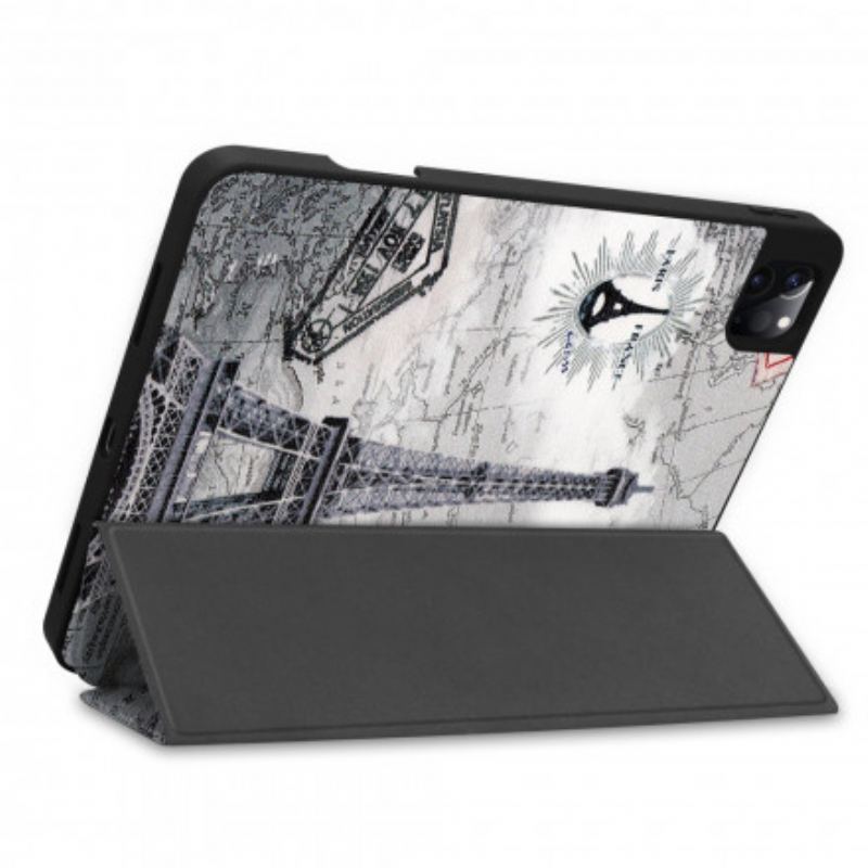 Capa De Celular Para iPad Pro 11" (2021) Suporte Para Caneta Torre Eiffel