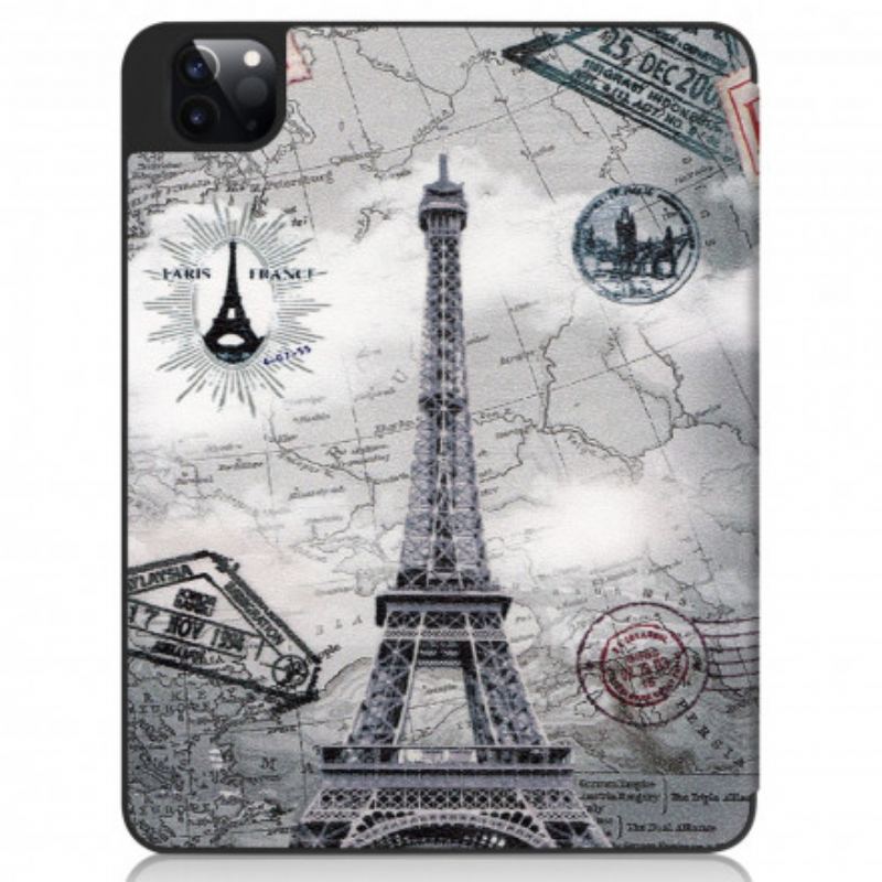 Capa De Celular Para iPad Pro 11" (2021) Suporte Para Caneta Torre Eiffel