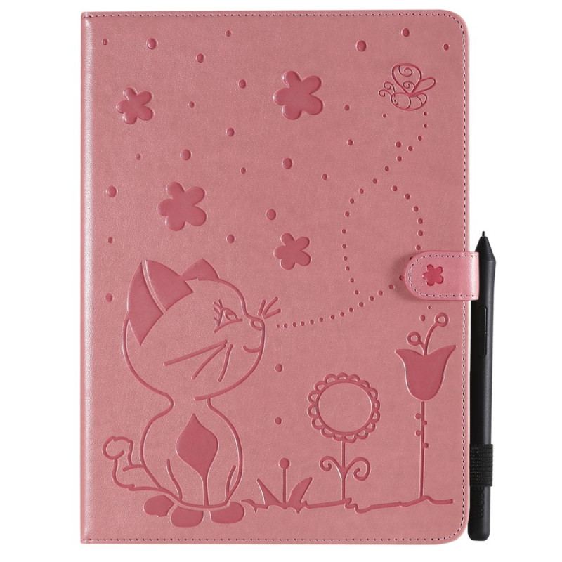 Capa Flip Para iPad Pro 11" (2021) Gato E Abelhas