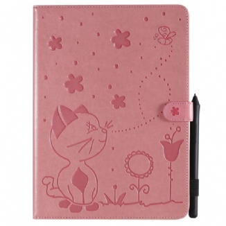 Capa Flip Para iPad Pro 11" (2021) Gato E Abelhas