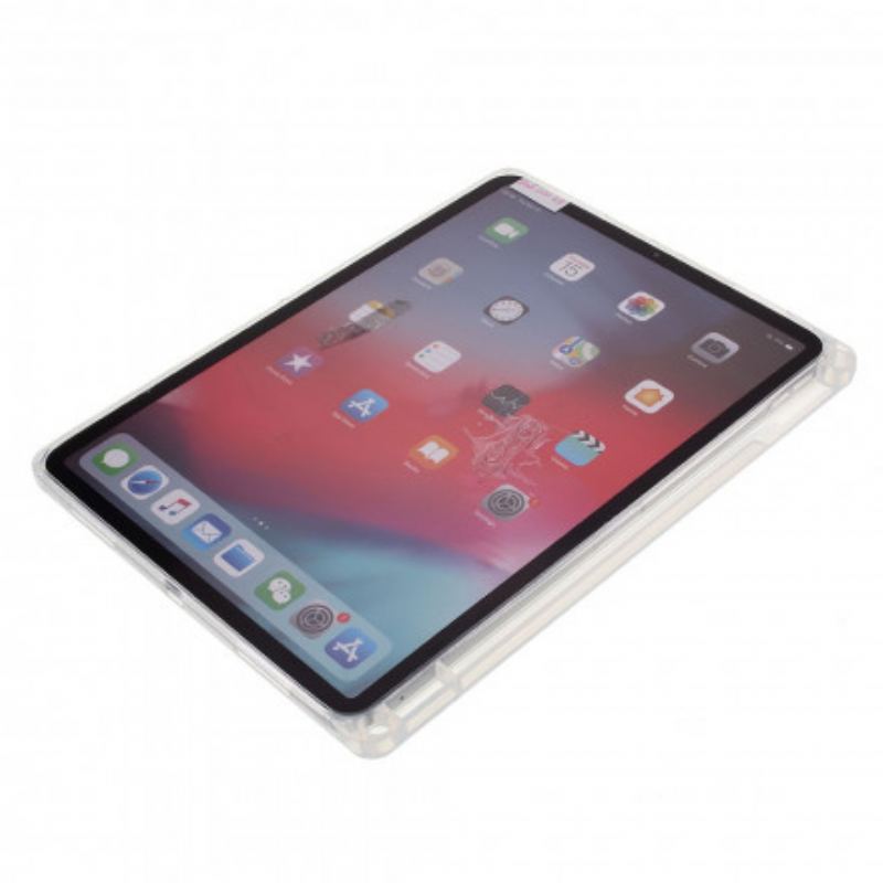 Capa Para iPad Pro 11" (2021) Porta Caneta De Silicone Transparente