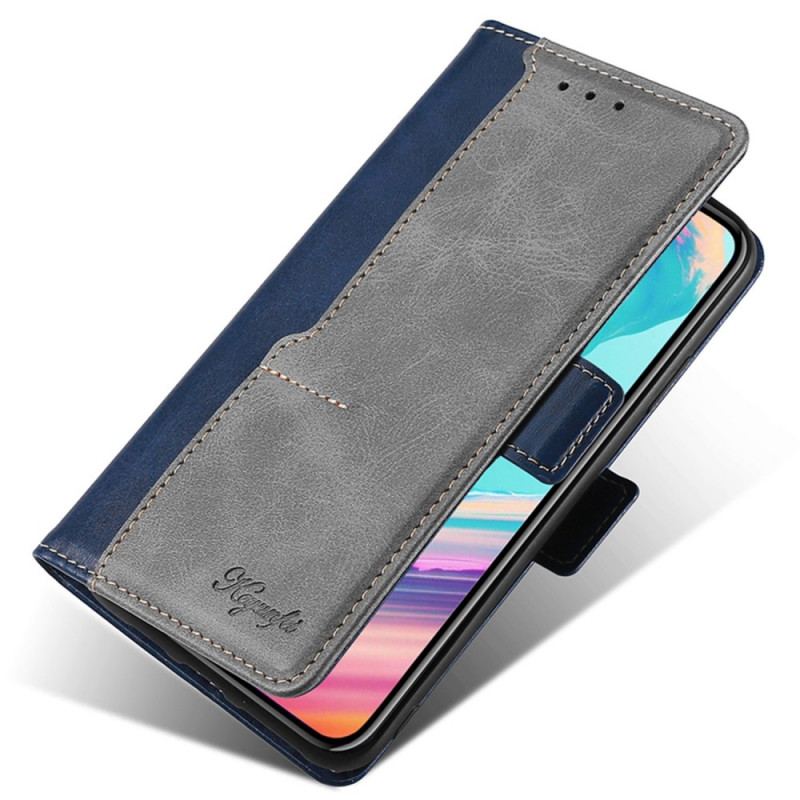 Capa De Couro Para OnePlus Nord CE 2 Lite 5G Dois Tons