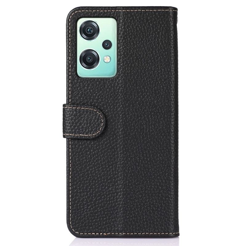 Capa De Couro Para OnePlus Nord CE 2 Lite 5G Khazneh Lichia Couro