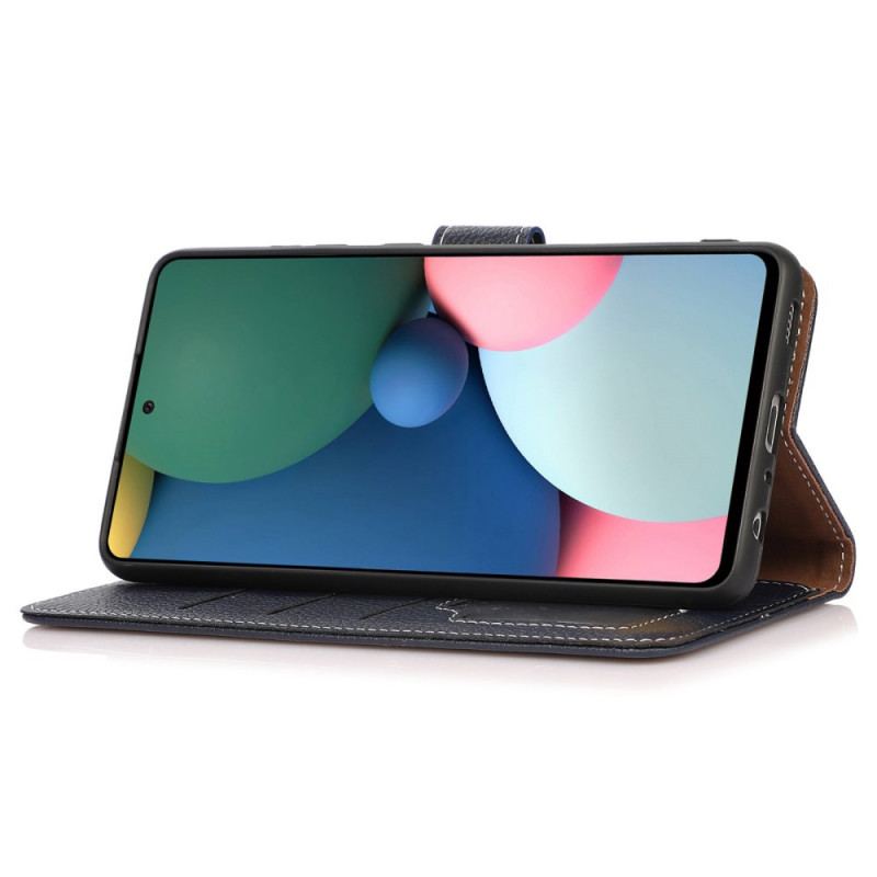 Capa Flip Para OnePlus Nord CE 2 Lite 5G Efeito Couro E Costuras