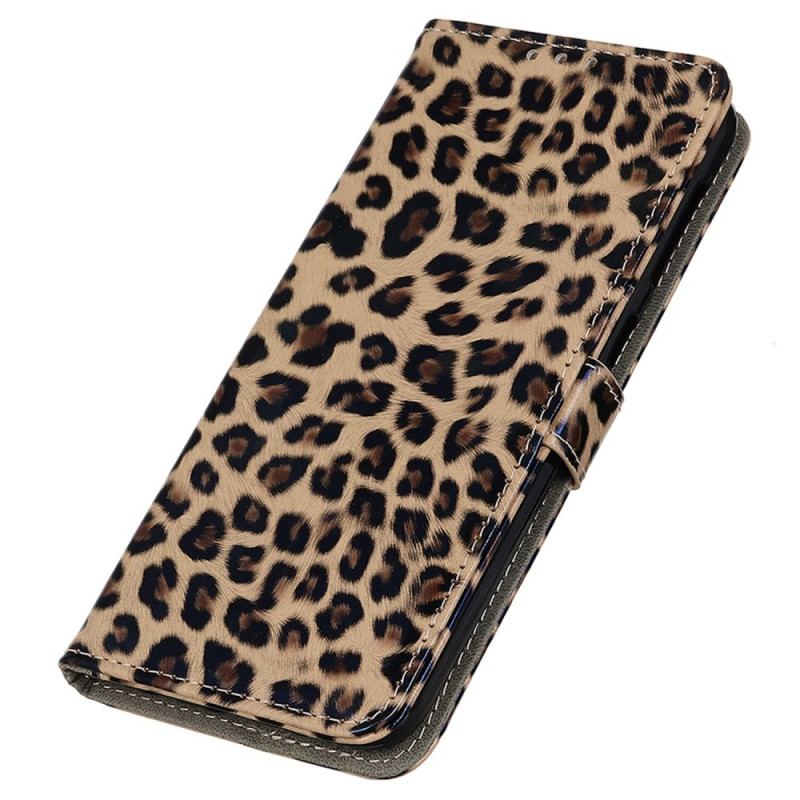 Capa Flip Para OnePlus Nord CE 2 Lite 5G Efeito Pele De Leopardo