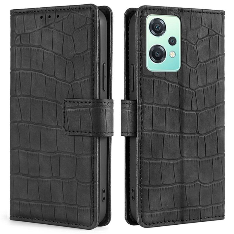 Capa Flip Para OnePlus Nord CE 2 Lite 5G Estilo De Pele De Crocodilo