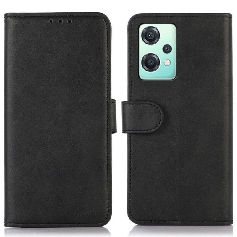 Capa Folio Para OnePlus Nord CE 2 Lite 5G Efeito Couro Liso