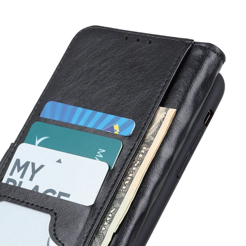 Capa Folio Para OnePlus Nord CE 2 Lite 5G Efeito Couro Texturizado