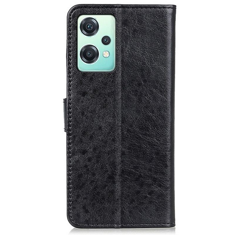 Capa Folio Para OnePlus Nord CE 2 Lite 5G Efeito Couro Texturizado