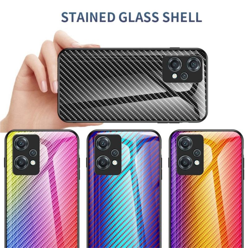 Capa Para OnePlus Nord CE 2 Lite 5G Vidro Temperado De Fibra De Carbono