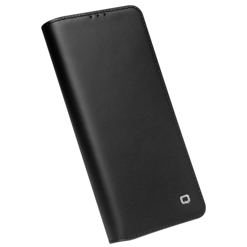 Capa De Celular Para Honor 50 Flip Couro Genuíno Qialino