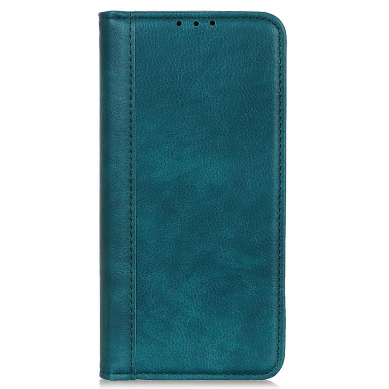 Capa De Celular Para Honor 50 Flip Couro Litchi Elegance Dividido