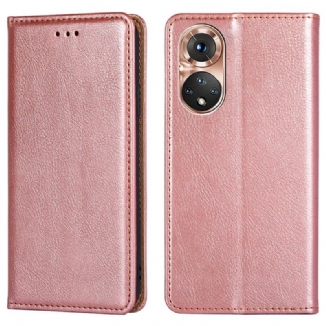 Capa De Celular Para Honor 50 Flip Estilo Vintage De Couro