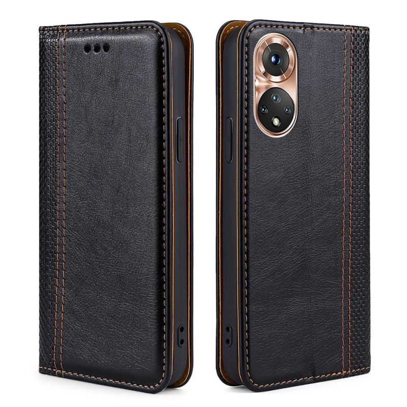 Capa De Celular Para Honor 50 Flip Estilo Vintage De Couro