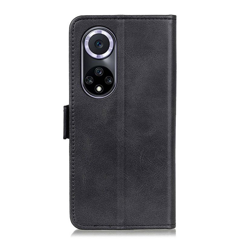 Capa Flip Para Honor 50 De Couro Huawei Nova 9 Aba Dupla