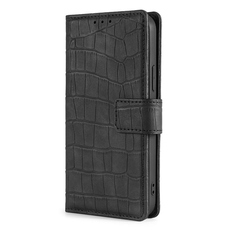 Capa Flip Para Honor 50 Crocodilo Com Toque De Pele