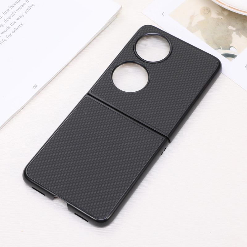 Capa Para Huawei P50 Pocket Fibra De Carbono Texturizada