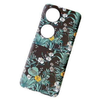 Capa Para Huawei P50 Pocket Flores