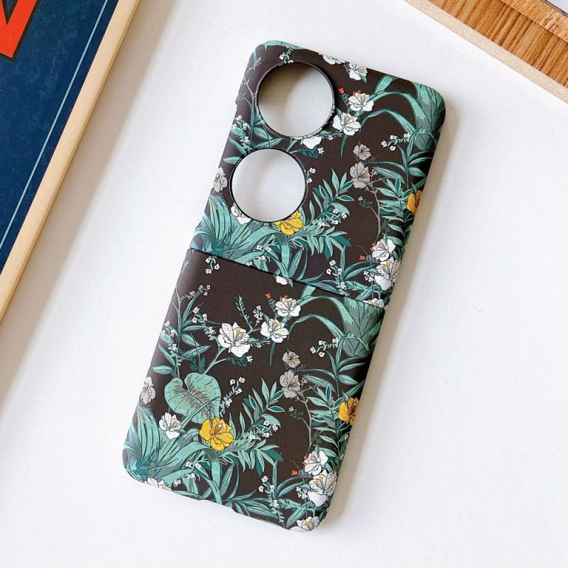 Capa Para Huawei P50 Pocket Flores