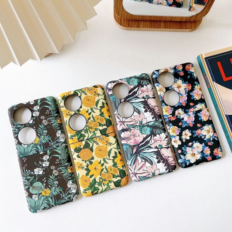 Capa Para Huawei P50 Pocket Flores