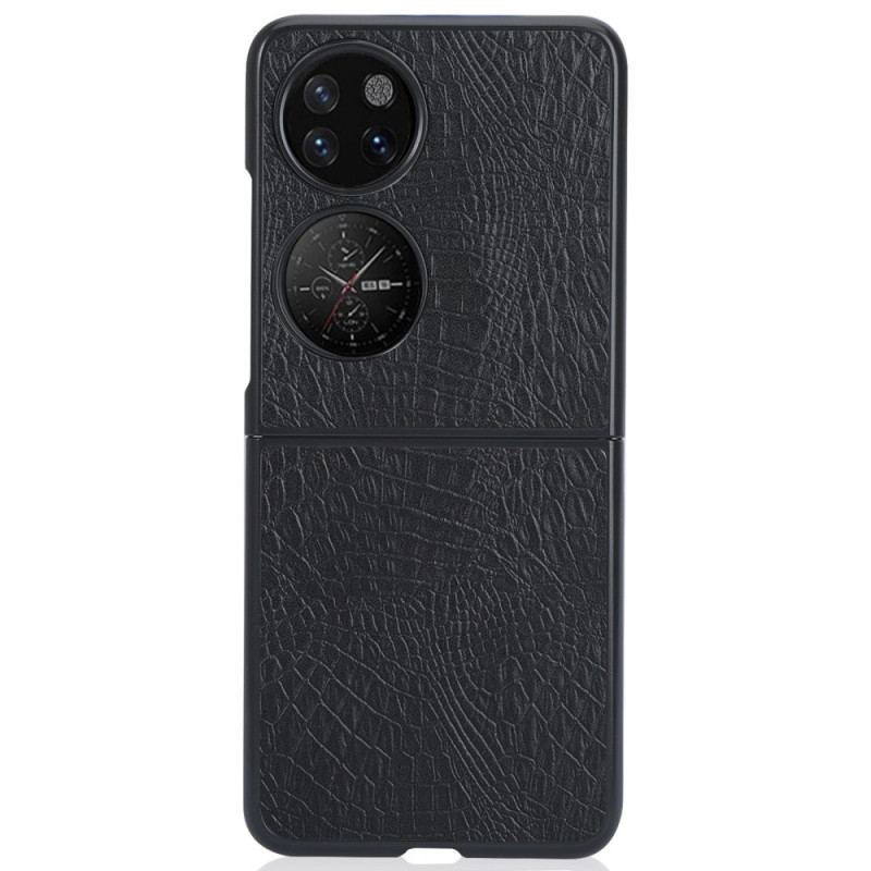 Capa Para Huawei P50 Pocket Textura De Pele De Crocodilo