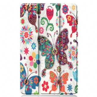 Capa De Celular Para Samsung Galaxy Tab S6 Lite Borboletas E Flores Retrô