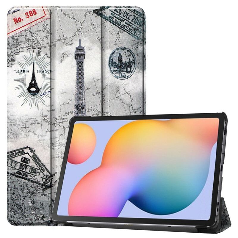 Capa De Celular Para Samsung Galaxy Tab S6 Lite Torre Eiffel Retrô