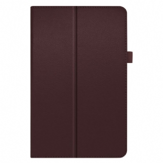 Capa De Couro Para Samsung Galaxy Tab S6 Lite 2 Abas De Couro Sintético De Lichia