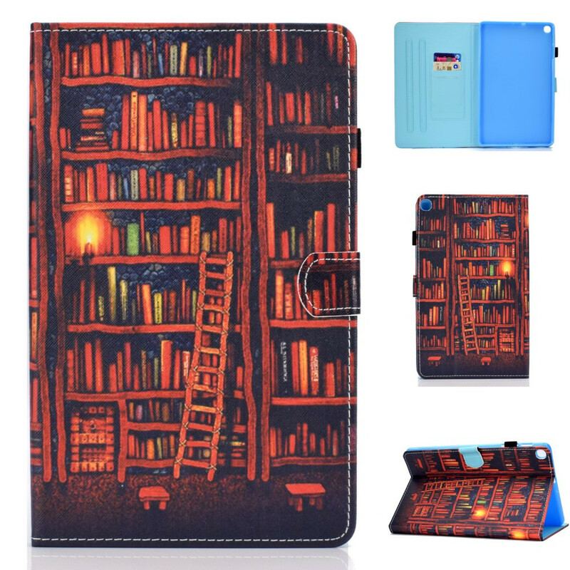 Capa De Couro Para Samsung Galaxy Tab S6 Lite Biblioteca