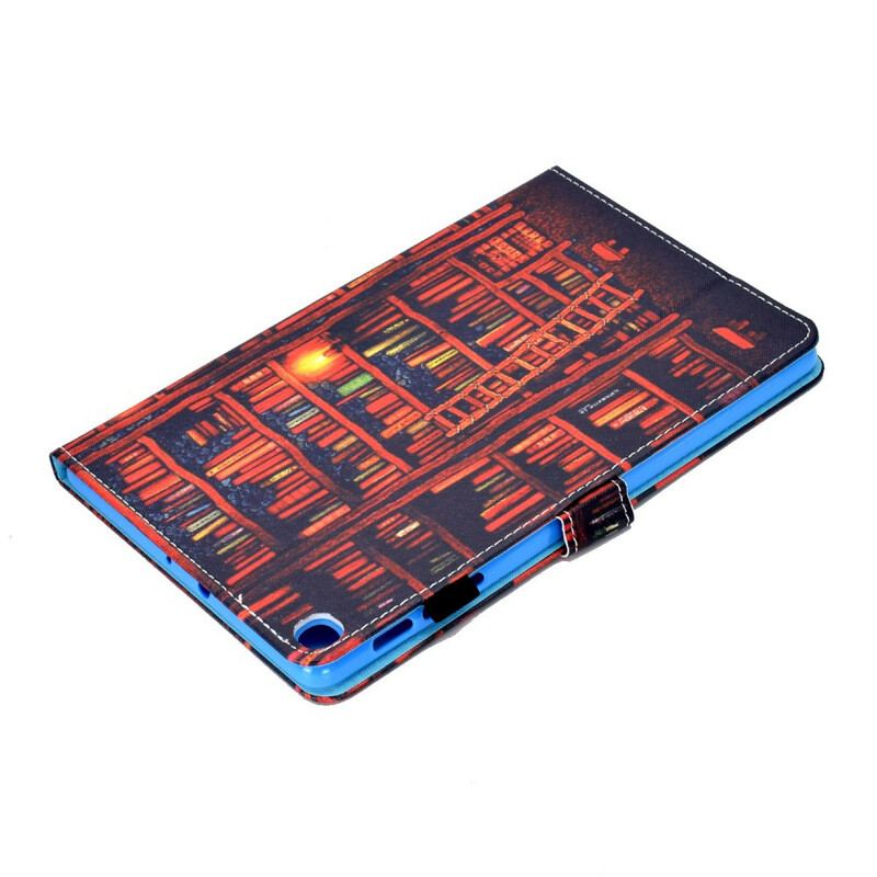 Capa De Couro Para Samsung Galaxy Tab S6 Lite Biblioteca