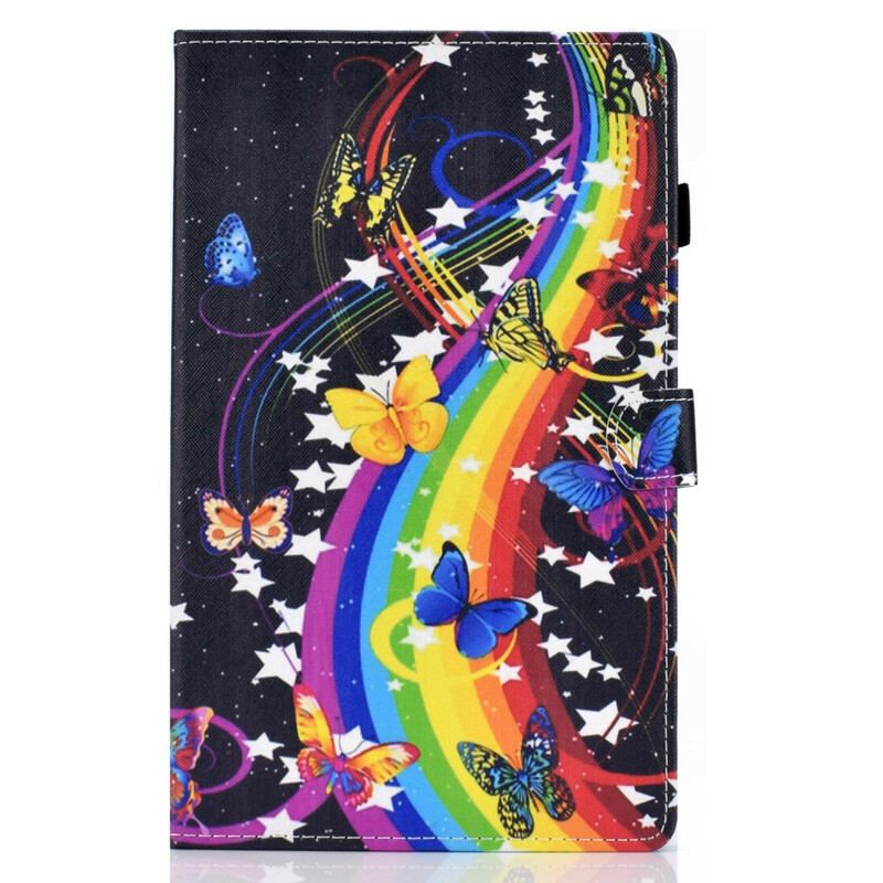 Capa De Couro Para Samsung Galaxy Tab S6 Lite Borboletas Únicas