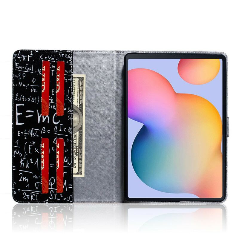 Capa De Couro Para Samsung Galaxy Tab S6 Lite Cálculos Matemáticos