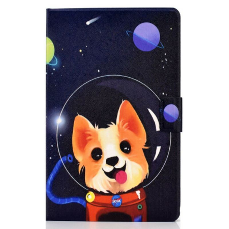 Capa De Couro Para Samsung Galaxy Tab S6 Lite Cao Espacial