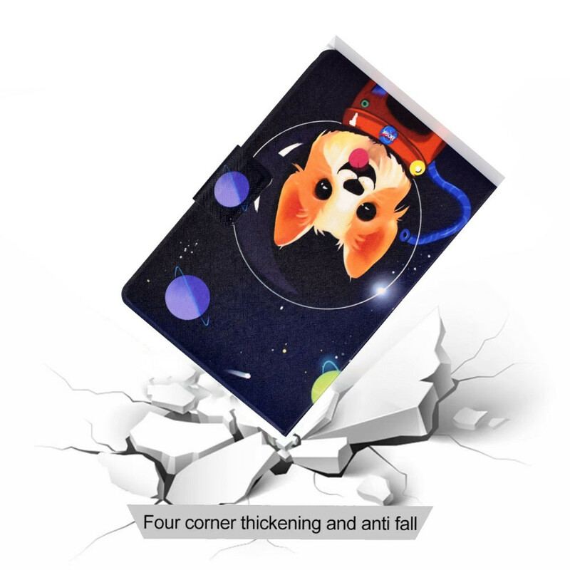 Capa De Couro Para Samsung Galaxy Tab S6 Lite Cao Espacial