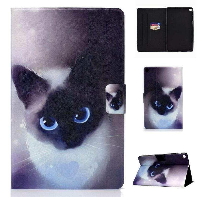 Capa De Couro Para Samsung Galaxy Tab S6 Lite Cat Series