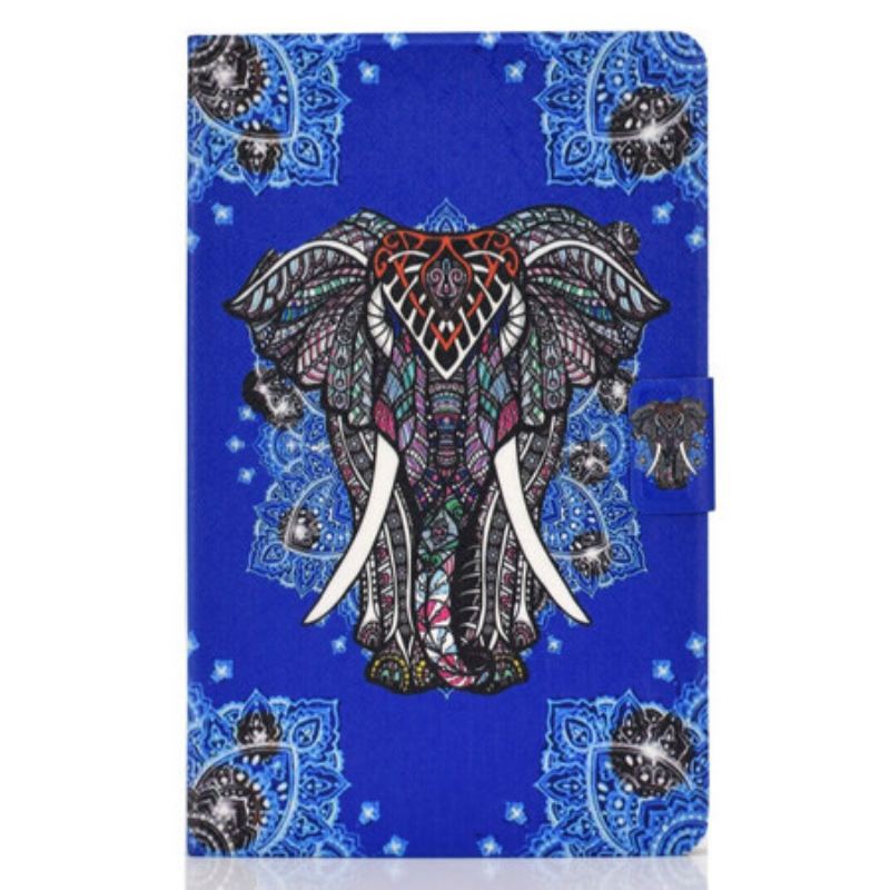 Capa De Couro Para Samsung Galaxy Tab S6 Lite Elefante Indiano