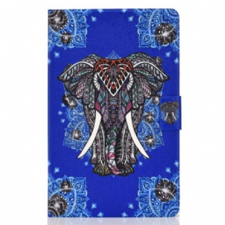 Capa De Couro Para Samsung Galaxy Tab S6 Lite Elefante Indiano