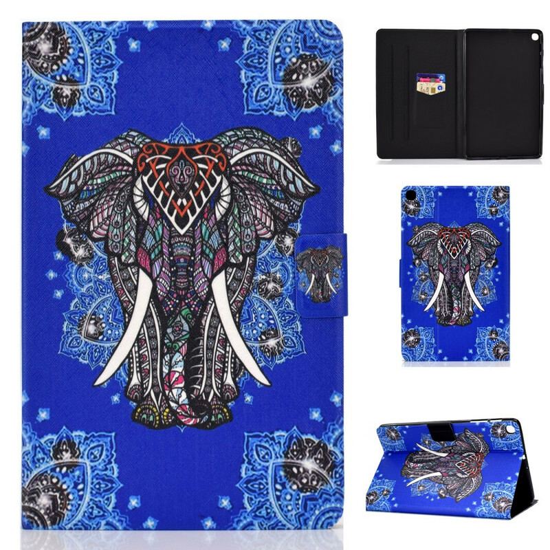 Capa De Couro Para Samsung Galaxy Tab S6 Lite Elefante Indiano