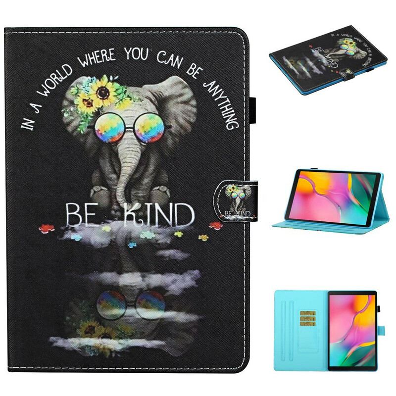 Capa De Couro Para Samsung Galaxy Tab S6 Lite Elefante Seja Gentil