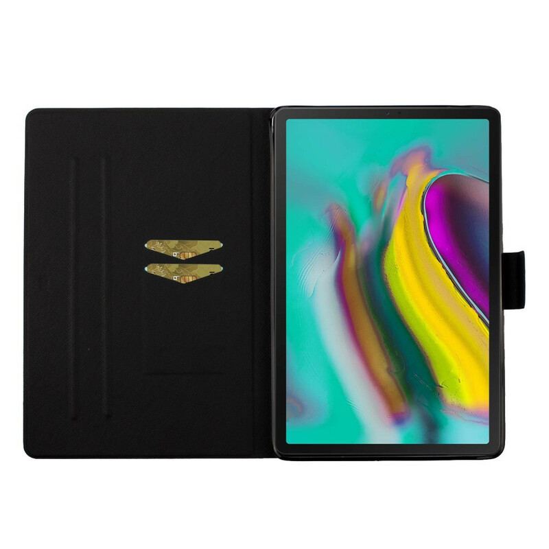 Capa De Couro Para Samsung Galaxy Tab S6 Lite Elemento Lantejoulas