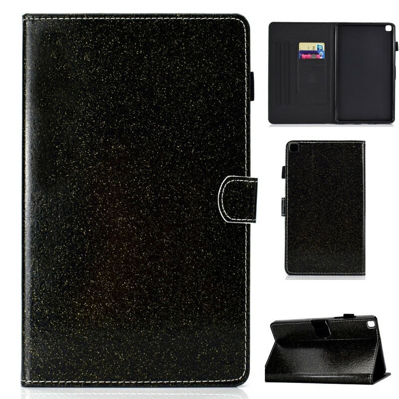 Capa De Couro Para Samsung Galaxy Tab S6 Lite Glitter Cintilante