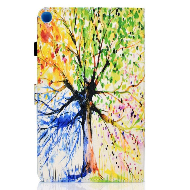 Capa Flip Para Samsung Galaxy Tab S6 Lite Aquarela Árvore